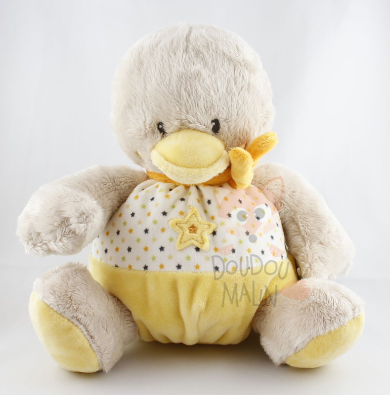  baby comforter duck yellow beige star scarf 